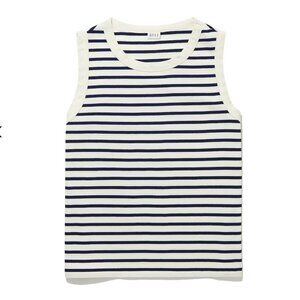 KULE The Tank in Cream/Navy
